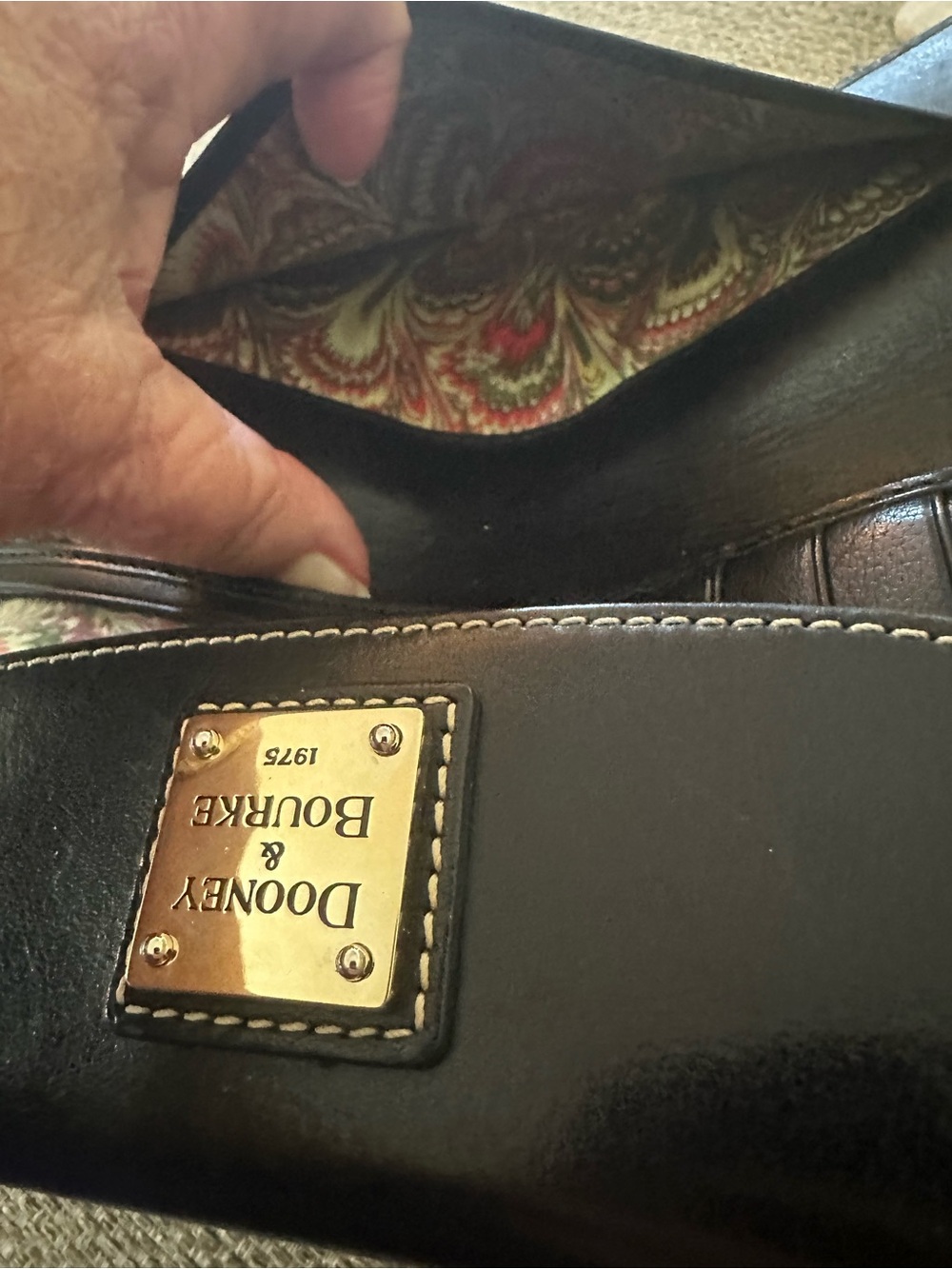 Dooney & Bourke Black Leather Satchel with Matching Continental Wallet - Picture 8 of 16